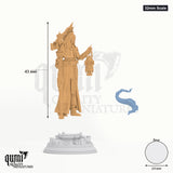 Amélie S tabletop miniature (32mm Scale) - 43 mm tall, 24 mm base, 2+1 part assembly - DM Stash 3D print by Qumi