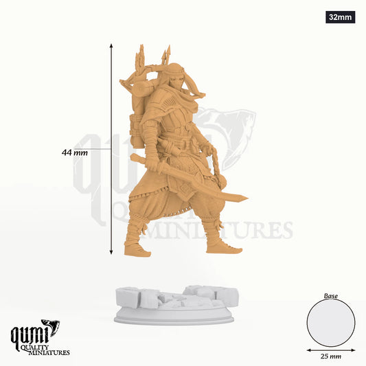 Soulforged Wanderer Anatolius Tabletop-Miniatur (32mm) - 44 mm hoch, 25 mm Base - DM Stash 3D-Druck von Qumi