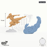 Andraza tabletop miniature (75mm Scale) - 106 mm tall, 56 mm base, 2+1 part assembly - DM Stash 3D print by Qumi