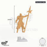 Hexhunter Andrek Tabletop-Miniatur (75mm Scale / Mask) - 144 mm hoch, 60 mm Base - DM Stash 3D-Druck von Qumi