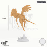 Angels of Syelden tabletop miniature (32mm Scale / V2) - 52 mm tall, 25 mm base - DM Stash 3D print by Qumi