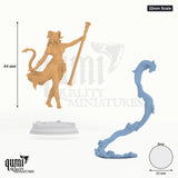 Aria tabletop miniature (32mm Scale) - 163 mm tall, 25 mm base, 2+1 part assembly - DM Stash 3D print by Qumi