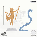 Aria tabletop miniature (75mm Scale) - 141 mm tall, 60 mm base, 2+1 part assembly - DM Stash 3D print by Qumi