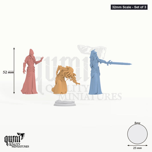 Ascended Flayers of Hendrak Tabletop-Miniatur (32mm Scale - Set of 3) - 52 mm hoch, 25 mm Base - DM Stash 3D-Druck von Qumi