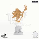 Baba Yaga tabletop miniature (32mm Scale) - 45 mm tall, 25 mm base, 1+1 part assembly - DM Stash 3D print by Qumi