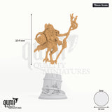 Baba Yaga tabletop miniature (75mm Scale) - 104 mm tall, 60 mm base, 1+1 part assembly - DM Stash 3D print by Qumi