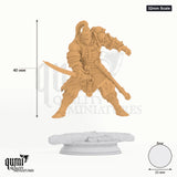 Bagrash Ilkhan tabletop miniature (32mm Scale) - 40 mm tall, 25 mm base, 1+1 part assembly - DM Stash 3D print by Qumi