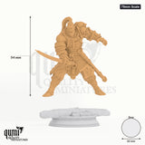 Bagrash Ilkhan tabletop miniature (75mm Scale) - 94 mm tall, 60 mm base, 1+1 part assembly - DM Stash 3D print by Qumi