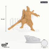 Orc Tabletop-Miniatur (75mm Scale) - 96 mm hoch, 60 mm Base, 1 Körperteil + 1 Base - DM Stash 3D-Druck von Qumi