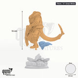 Exotic Fighter Baz Tabletop-Miniatur (75mm / V1 Great White) - 96 mm hoch, 60 mm Base - DM Stash 3D-Druck von Qumi