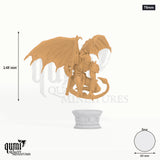 Bell Tower Gargoyle Tabletop-Miniatur (75mm) - 148 mm hoch, 60 mm Base, 1 Körperteil + 1 Base - DM Stash 3D-Druck von Qumi