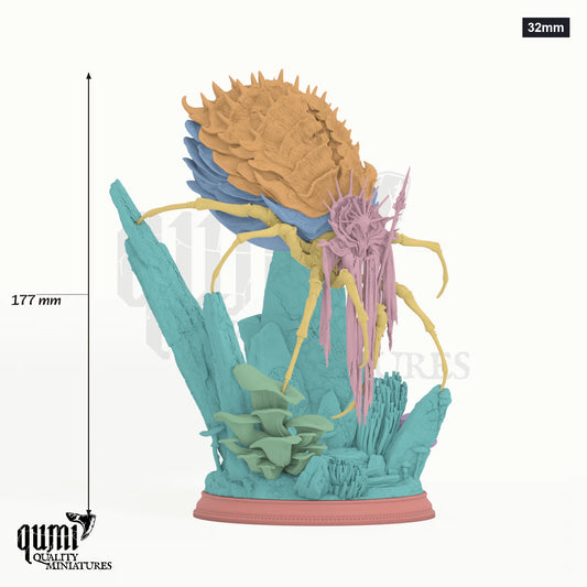 Vaezirak Lord of the Eldraeth tabletop miniature (32mm) - 177 mm tall, 8 part assembly - DM Stash 3D print by Qumi