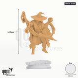 Big Hat Harrison tabletop miniature (75mm Scale) - 104 mm tall, 60 mm base, 1+1 part assembly - DM Stash 3D print by Qumi