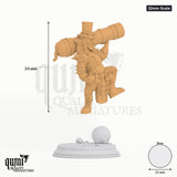Inventor Brains tabletop miniature (32mm Scale) - 34 mm tall, 25 mm base, 1+1 part assembly - DM Stash 3D print by Qumi