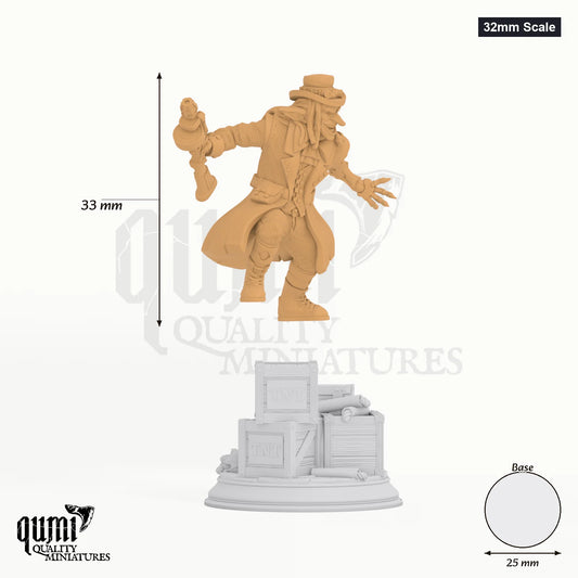 Inventor Brains Revisit tabletop miniature (32mm Scale) - 33 mm tall, 25 mm base - DM Stash 3D print by Qumi