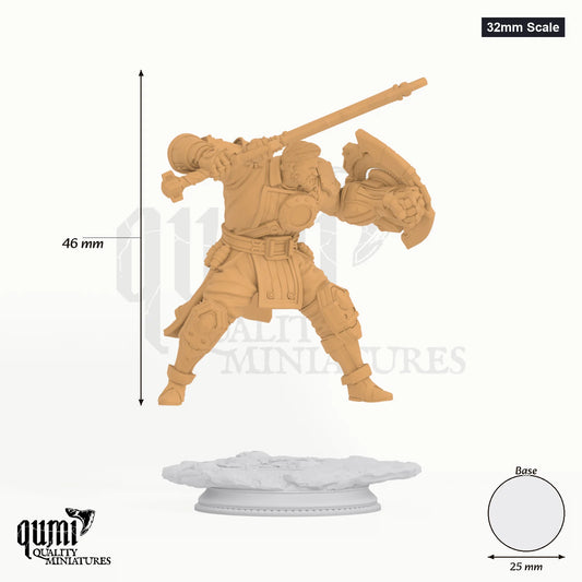 Brandyn tabletop miniature (32mm Scale) - 46 mm tall, 25 mm base, 1+1 part assembly - DM Stash 3D print by Qumi