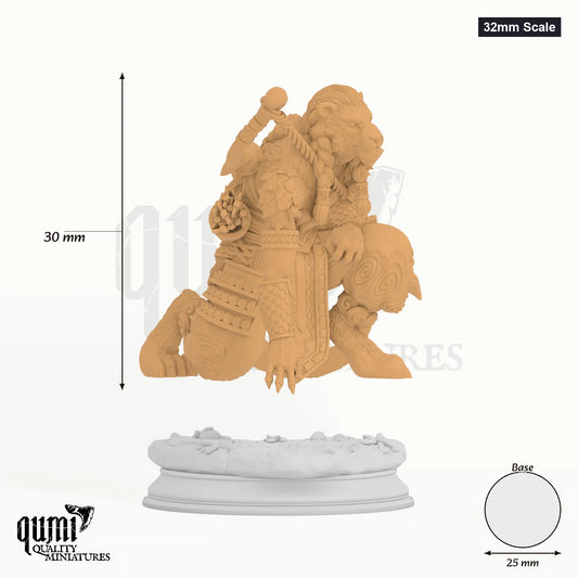 Bri Zani Tabletop-Miniatur (32mm Scale) - 30 mm hoch, 25 mm Base, 1 Körperteil + 1 Base - DM Stash 3D-Druck von Qumi