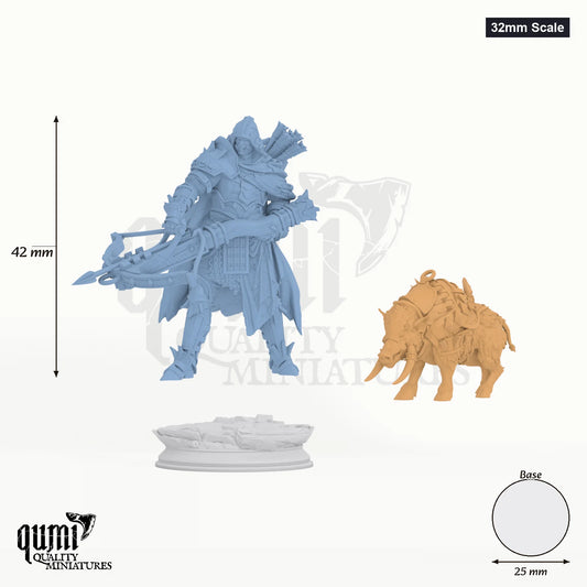 Master Brox Tabletop-Miniatur (32mm Scale) - 46 mm hoch, 25 mm Base, 2 Körperteile + 1 Base - DM Stash 3D-Druck von Qumi