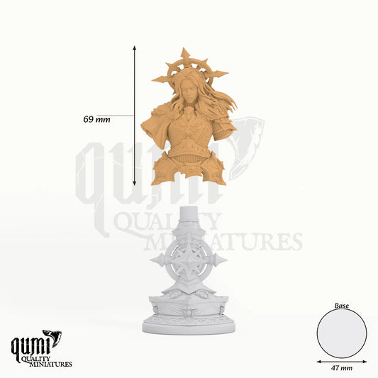 Johanna Saffron the Scorned Bust Tabletop-Miniatur - 69 mm hoch, 47 mm Base - DM Stash 3D-Druck von Qumi