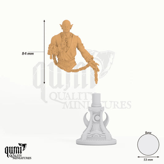 Uxas the Reborn Bust Tabletop-Miniatur - 84 mm hoch, 53 mm Base, 1 Körperteil + 1 Base - DM Stash 3D-Druck von Qumi