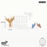 Caerian Angel of Death tabletop miniature (75mm Scale) - 183 mm tall, 155 mm wingspan, 60 mm base - DM Stash 3D print by Qumi