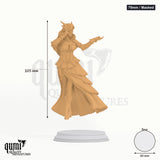 Vampire Courtesan Carmine tabletop miniature (75mm / Masked) - 105 mm tall, 60 mm base - DM Stash 3D print by Qumi