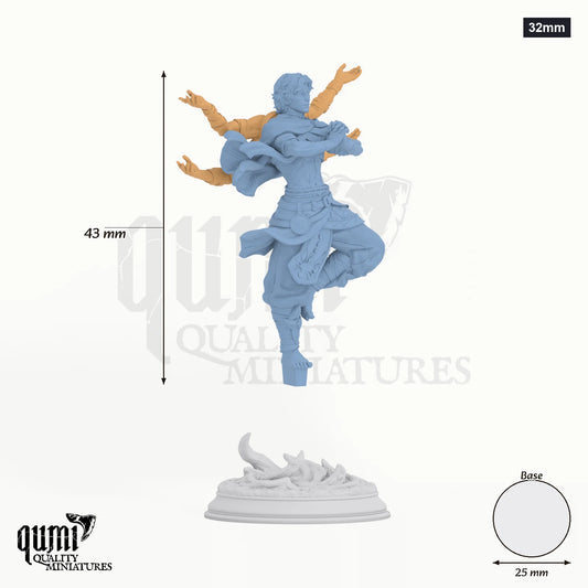 Caryian Tabletop-Miniatur (32mm) - 43 mm hoch, 25 mm Base, 2 Körperteile + 1 Base - DM Stash 3D-Druck von Qumi