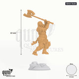 Exotic Knight Charnuk tabletop miniature (32mm Scale) - 60 mm tall, 33 mm base, 1+1 part assembly - DM Stash 3D print by Qumi