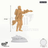 Darian tabletop miniature (32mm Scale) - 39 mm tall, 25 mm base, 1+1 part assembly - DM Stash 3D print by Qumi