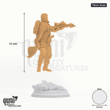Darian tabletop miniature (75mm Scale) - 91 mm tall, 60 mm base, 1+1 part assembly - DM Stash 3D print by Qumi