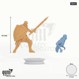 Deaths Grasp tabletop miniature (32mm) - 47 mm tall, 25 mm base, 2+1 part assembly - DM Stash 3D print by Qumi