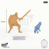 Deaths Grasp tabletop miniature (75mm) - 109 mm tall, 60 mm base, 2+1 part assembly - DM Stash 3D print by Qumi