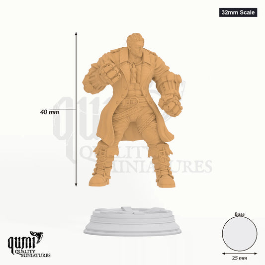 Derek Tabletop-Miniatur (32mm Scale) - 40 mm hoch, 25 mm Base, 1 Körperteil + 1 Base - DM Stash 3D-Druck von Qumi