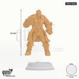 Derek Tabletop-Miniatur (75mm Scale) - 94 mm hoch, 60 mm Base, 1 Körperteil + 1 Base - DM Stash 3D-Druck von Qumi