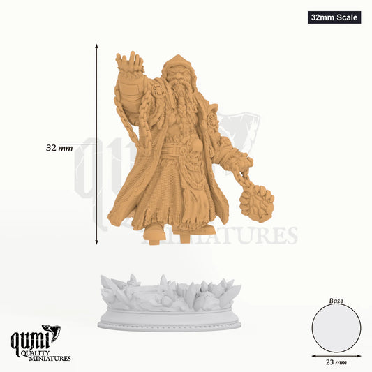 Dorgrid Darnane tabletop miniature (32mm Scale) - 32 mm tall, 23 mm base, 1+1 part assembly - DM Stash 3D print by Qumi