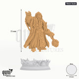 Dorgrid Darnane tabletop miniature (75mm Scale) - 75 mm tall, 54 mm base, 1+1 part assembly - DM Stash 3D print by Qumi