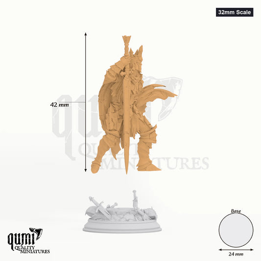 Elias tabletop miniature (32mm Scale) - 42 mm tall, 24 mm base, 1+1 part assembly - DM Stash 3D print by Qumi