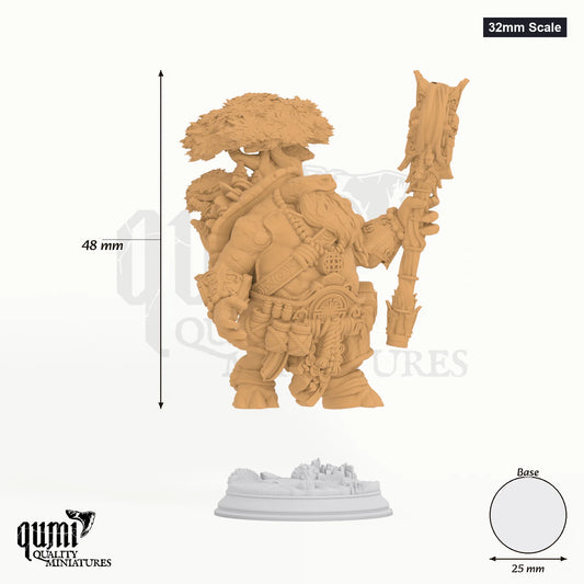 Elki the Wanderer Tabletop-Miniatur (32mm Scale) - 48 mm hoch, 25 mm Base, 1 Körperteil + 1 Base - DM Stash 3D-Druck von Qumi