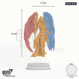 Elysia tabletop miniature (32mm Scale) - 47 mm tall, 47 mm wingspan, 25 mm base - DM Stash 3D print by Qumi