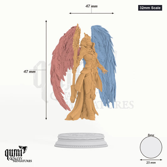 Elysia tabletop miniature (32mm Scale) - 47 mm tall, 47 mm wingspan, 25 mm base - DM Stash 3D print by Qumi