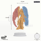 Elysia tabletop miniature (75mm Scale) - 111 mm tall, 111 mm wingspan, 60 mm base - DM Stash 3D print by Qumi