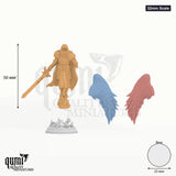 Eranameli tabletop miniature (32mm Scale) - 64 mm tall, 52 mm wingspan, 25 mm base - DM Stash 3D print by Qumi