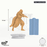 Erik of the Scarlett Road tabletop miniature (75mm / without Shield) - 118 mm tall, 60 mm base - DM Stash 3D print by Qumi