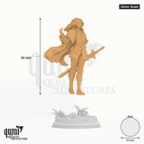Erina tabletop miniature (32mm Scale) - 40 mm tall, 25 mm base, 1+1 part assembly - DM Stash 3D print by Qumi