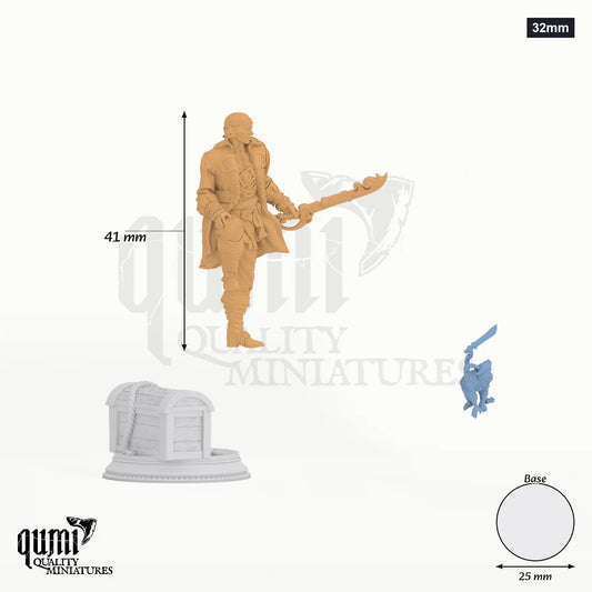 Exotic Ervin Wave Dancer Tabletop-Miniatur (32mm) - 51 mm hoch, 25 mm Base - DM Stash 3D-Druck von Qumi