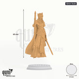 Evana tabletop miniature (32mm Scale) - 48 mm tall, 25 mm base, 1+1 part assembly - DM Stash 3D print by Qumi