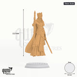Evana tabletop miniature (75mm Scale) - 113 mm tall, 60 mm base, 1+1 part assembly - DM Stash 3D print by Qumi