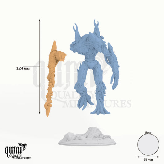 Evarak Tabletop-Miniatur - 124 mm hoch, 76 mm Base, 2 Körperteile + 1 Base - DM Stash 3D-Druck von Qumi