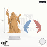 Feena tabletop miniature (75mm Scale) - 117 mm tall, 60 mm base, 3+1 part assembly - DM Stash 3D print by Qumi