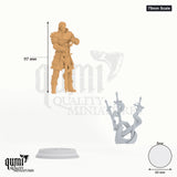 Felix tabletop miniature (75mm Scale) - 97 mm tall, 60 mm base, 1+2 part assembly - DM Stash 3D print by Qumi